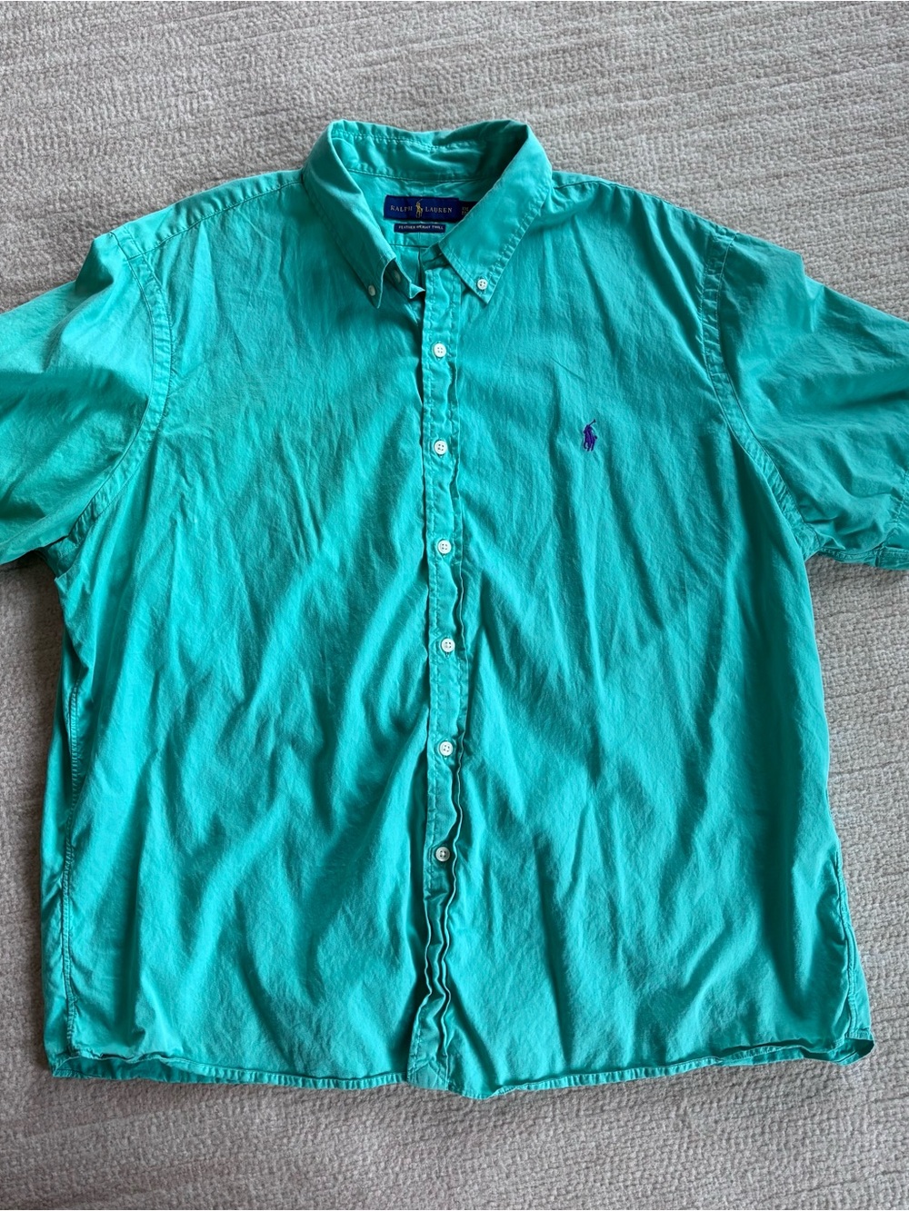 Ralph Lauren Men’s Green Short-Sleeve Button-Down Shirt XXL
